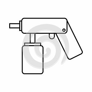 Spray aerosol can bottle with a nozzle icon