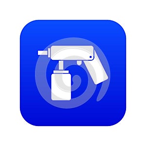 Spray aerosol can bottle with a nozzle icon digital blue