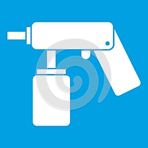 Spray aerosol can bottle with a nozzle icon white