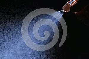 Spray from the atomizer spra