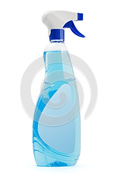 Spray bottle with blank label