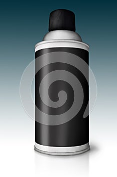 Spray bottle isolated on gradient background.