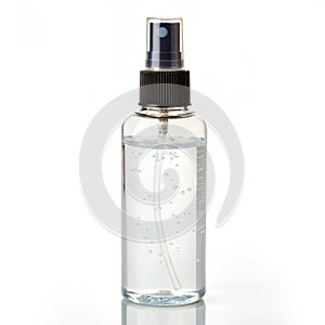 Spray bottle isolated on white background photo