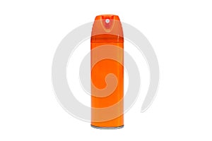A spray bottle in orange color