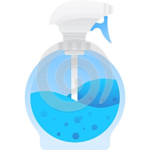 Spray bottle vector flat icon sprayer container