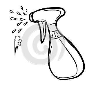 spray bottle. Vector illustration decorative design