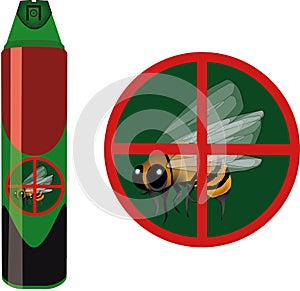 Spray can for domestic and industrial use against parasites