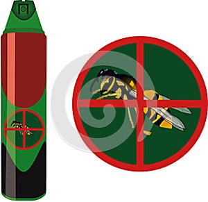 Spray can for domestic and industrial use against parasites