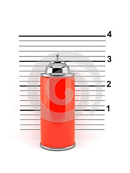 Spray can with mugshot