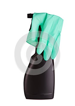 Spray cleaner fat on a white background photo