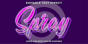 Spray editable text effect