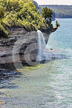 Spray Falls at Pictured Rocks National Lakeshore on Lake Superior