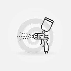 Spray Gun Painting linear vector concept icon