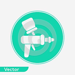 Spray gun vector icon sign symbol