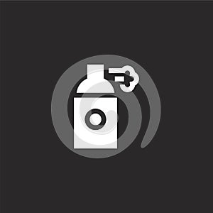 spray icon. Filled spray icon for website design and mobile, app development. spray icon from filled hip hop collection isolated