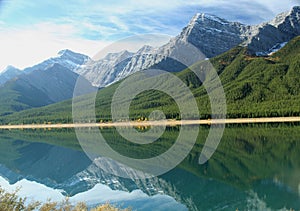Spray Lakes reflection