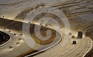 Spray, M6 motorway, Cumbria, UK