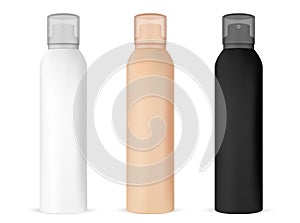 Spray Mockup Bottle. Aluminum Freshener Container