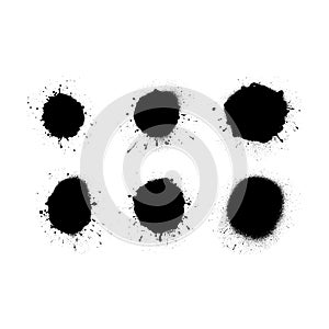 Spray paint burst textures with overspray. Highly detailed vector textures taken from high res scans