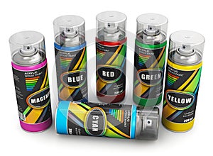 Spray paint cans