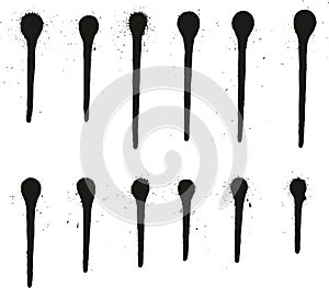 Spray Paint High Detail Drip Dots Abstract Vector Backgrounds Set 02