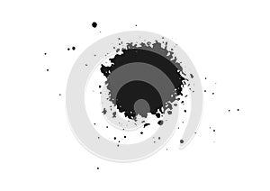 Spray paint. Splatter texture. Vector drip stain grunge element. Vector graffiti messi. Ink brush photo