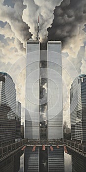 Spray Painted Realism: Twin Towers And Photorealistic Scenes photo