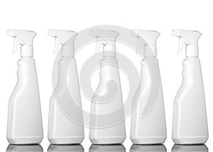 Spray plastic bottle. Various plastic bottle