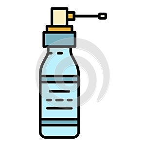 Spray for the throat icon color outline vector