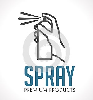 Spray using logo
