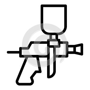 Sprayer equipment icon outline vector. Paint gun