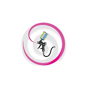spraygun vector icon illustration design