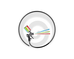 spraygun vector icon illustration design