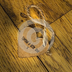 Spread a little love message on floor