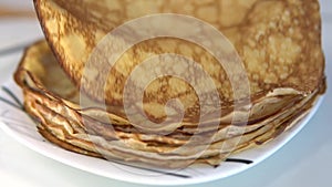 Spread the prepared pancake on a plate