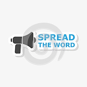 Spread the Word Share Information Bullhorn Megaphone