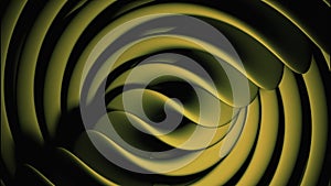 Spreading concentric rings on a bright neon green background. Design. Widening circles with the effect of an optical