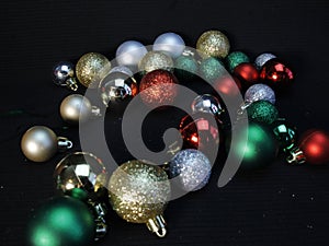 Sparkly Christmas ornament balls,  be bright, shine bright, let your light shine