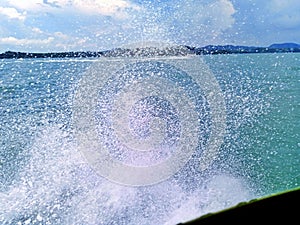 Spreading water on surface sea