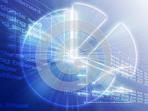 Spreadsheet business charts illustration