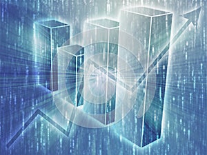 Spreadsheet business charts illustration