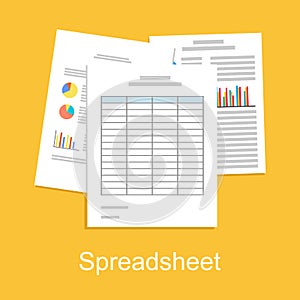 Spreadsheet concept illustration.