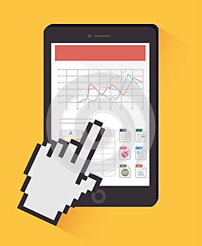 Spreadsheet design, vector illustration.