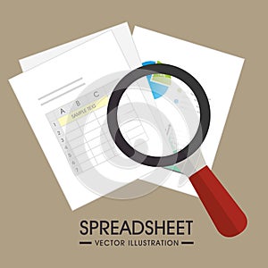 Spreadsheet design, vector illustration.