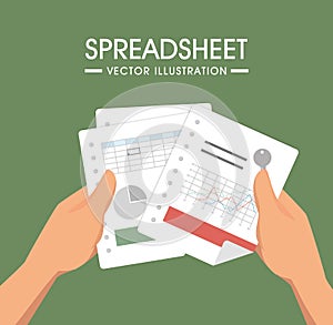 Spreadsheet design, vector illustration.