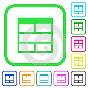 Spreadsheet horizontally merge table cells vivid colored flat icons