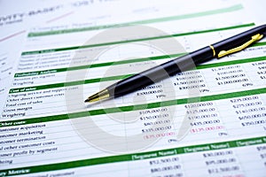 Spreadsheet table paper Finance development, Account, Statistics Investment Analytic
