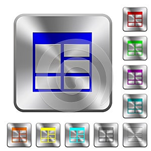 Spreadsheet vertically merge table cells rounded square steel buttons