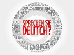 Sprechen Sie Deutch? word cloud photo