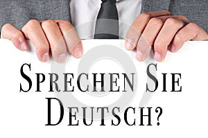 Sprechen sie deutsch? do you speak german? written in german